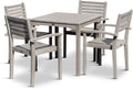 Driftwood Gray 5-Piece Eucalyptus Dining Set L213035