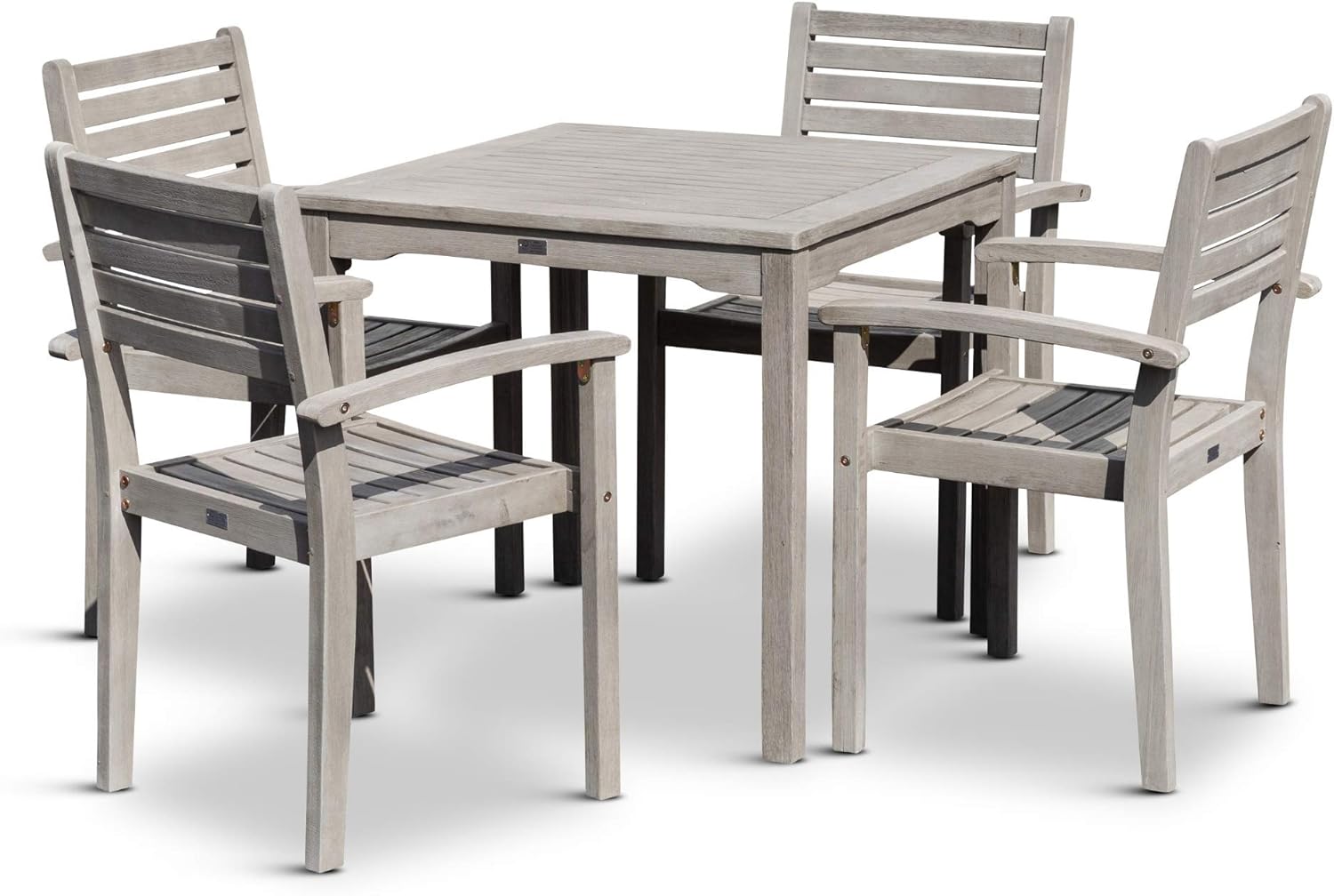 Driftwood Gray 5-Piece Eucalyptus Dining Set L213035
