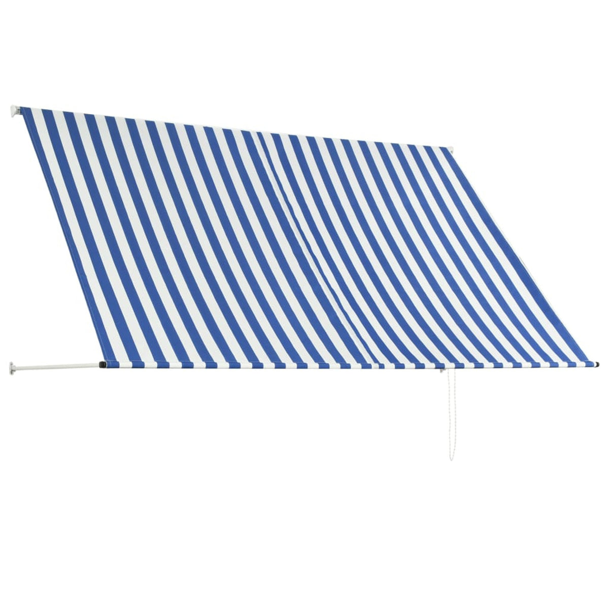 Retractable Awning 98.4" x 59.1" Blue and White F69143