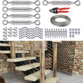 5Set 1/8 Cable Railing Kit Hardware Turnbuckle M5 Eye to Eye and 165' Wire Rope for Wood Post Stainless Steel Angle Adjustable 5 Cable Lines E234964