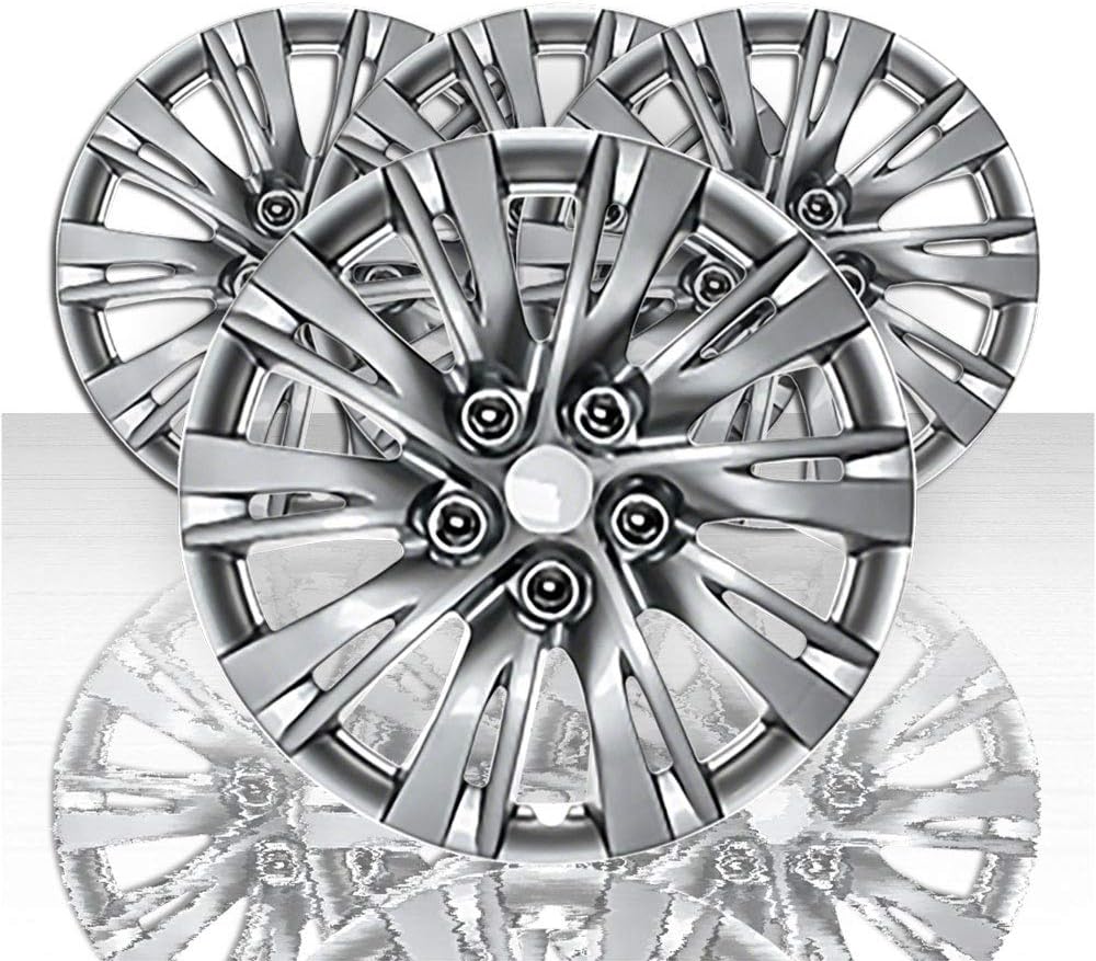 Set of 4 16" 10 Split Spoke Wheel Covers Silver D475