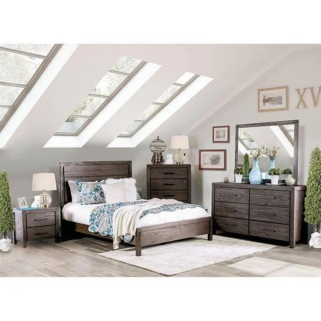 Rustic Brown King Bed T221695