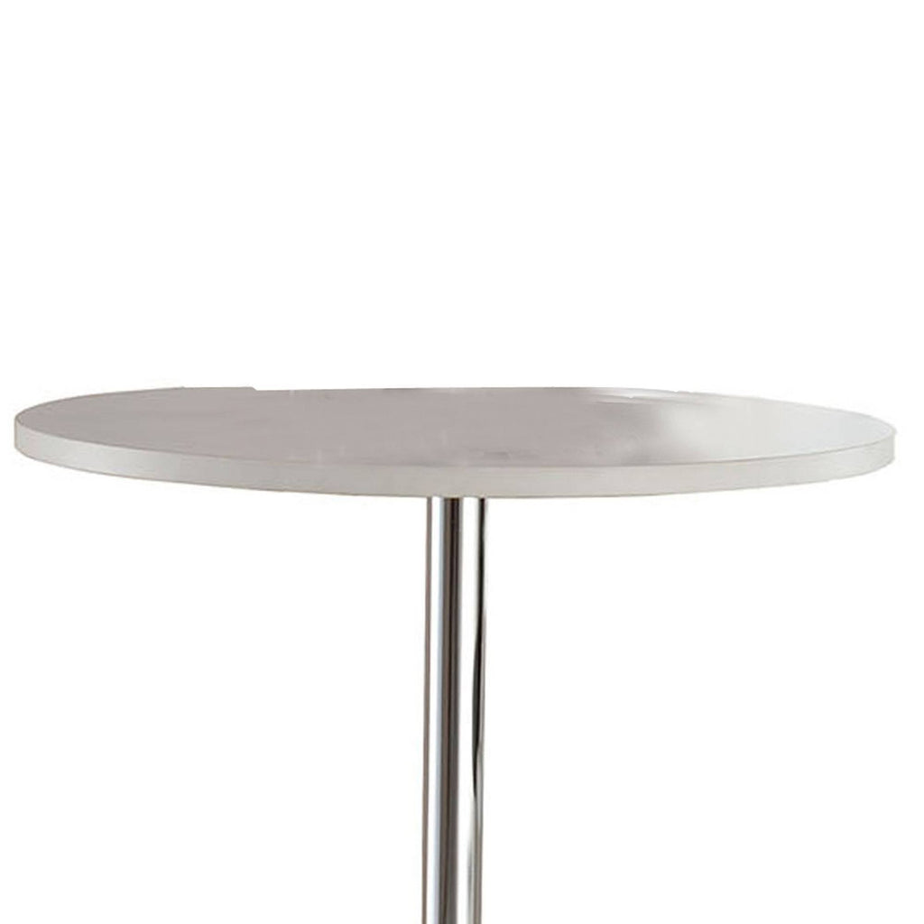 White Wood and Metal Bar Table J210012