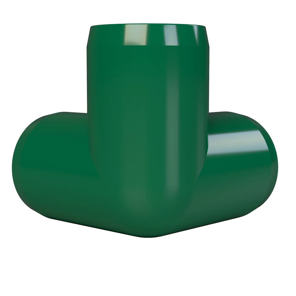 3/4" Size Green 3-Way Elbow PVC Fitting 8-Pack G698