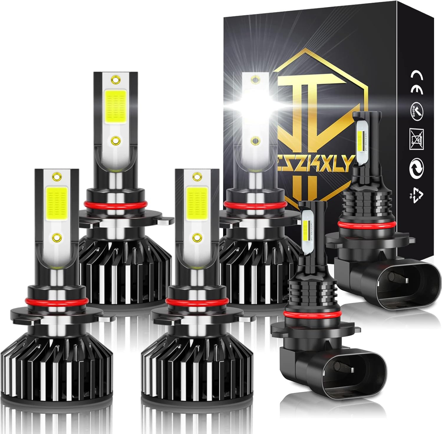 9005 9006 9145 LED Headlight Bulbs, 6 Bulbs Z11619