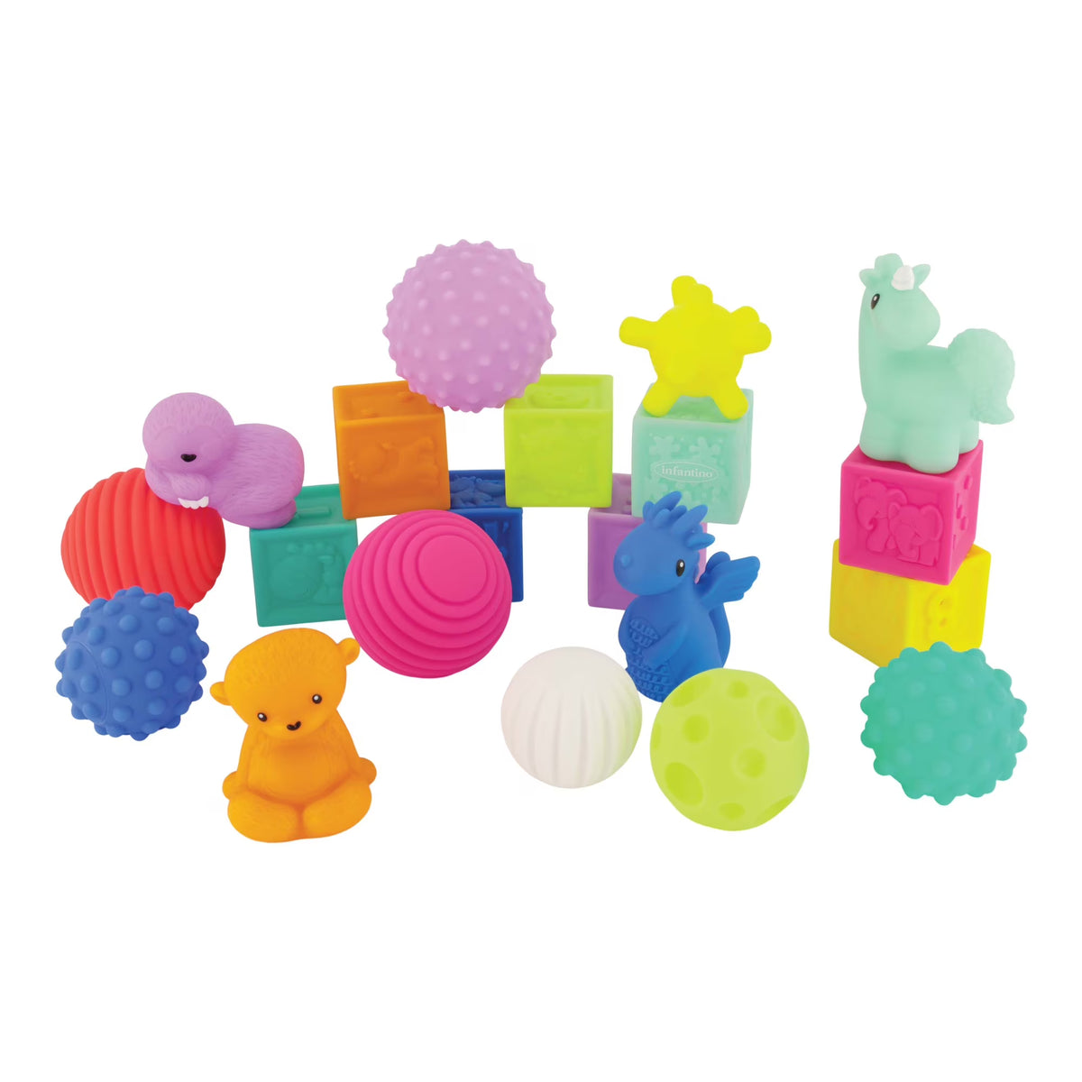20 Pc Multicolor Sensory Balls Blocks Set B230251