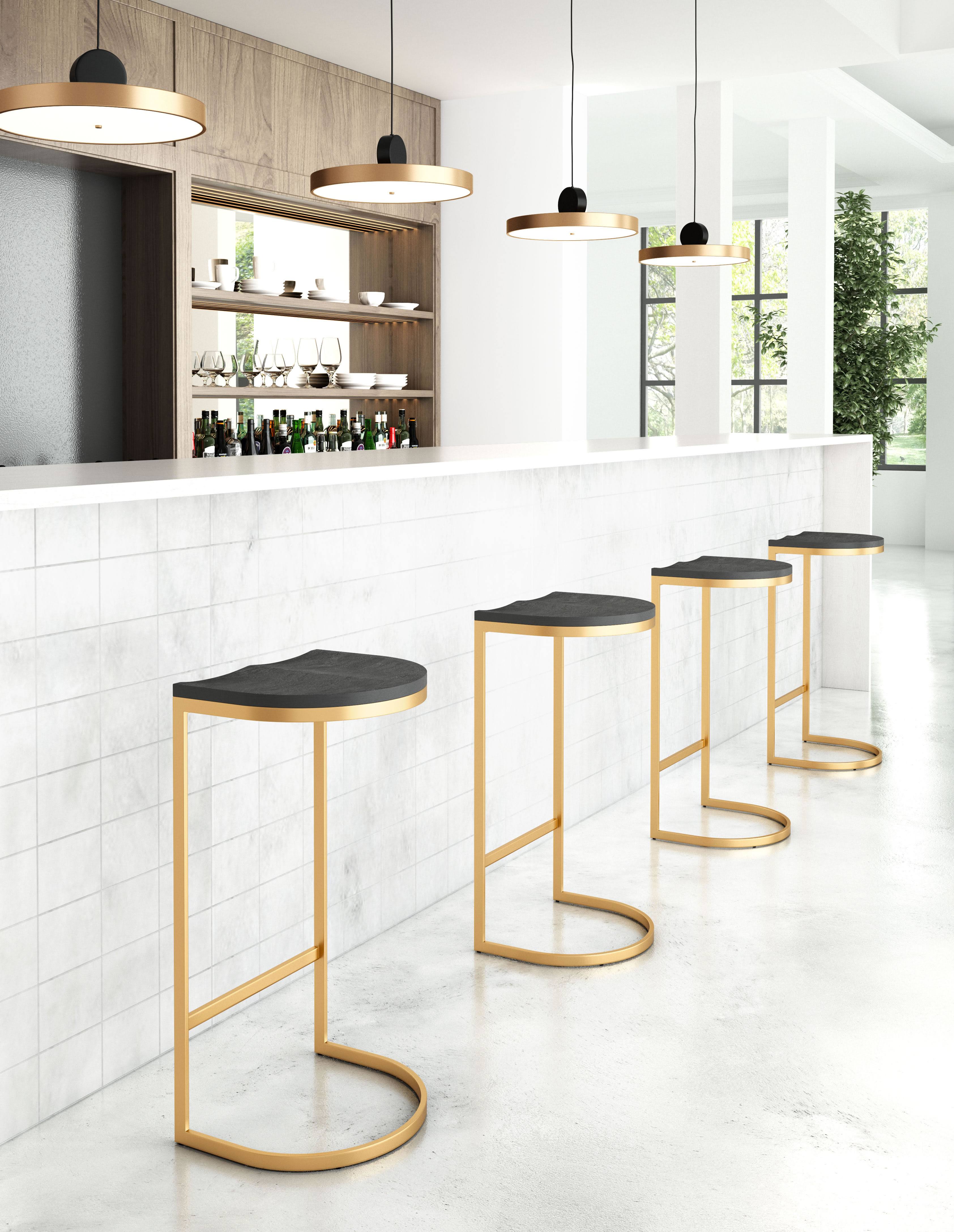 Black Barstool Set of 2 J8498