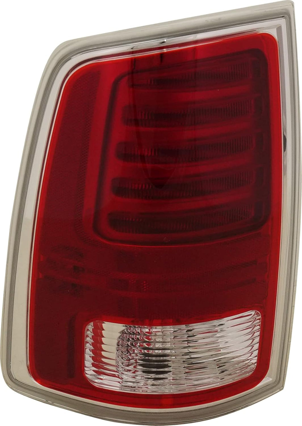 Tail Light Compatible with 2013-2018 Ram 1500/2500 Clear & Red Lens Chrome Driver Side D135223