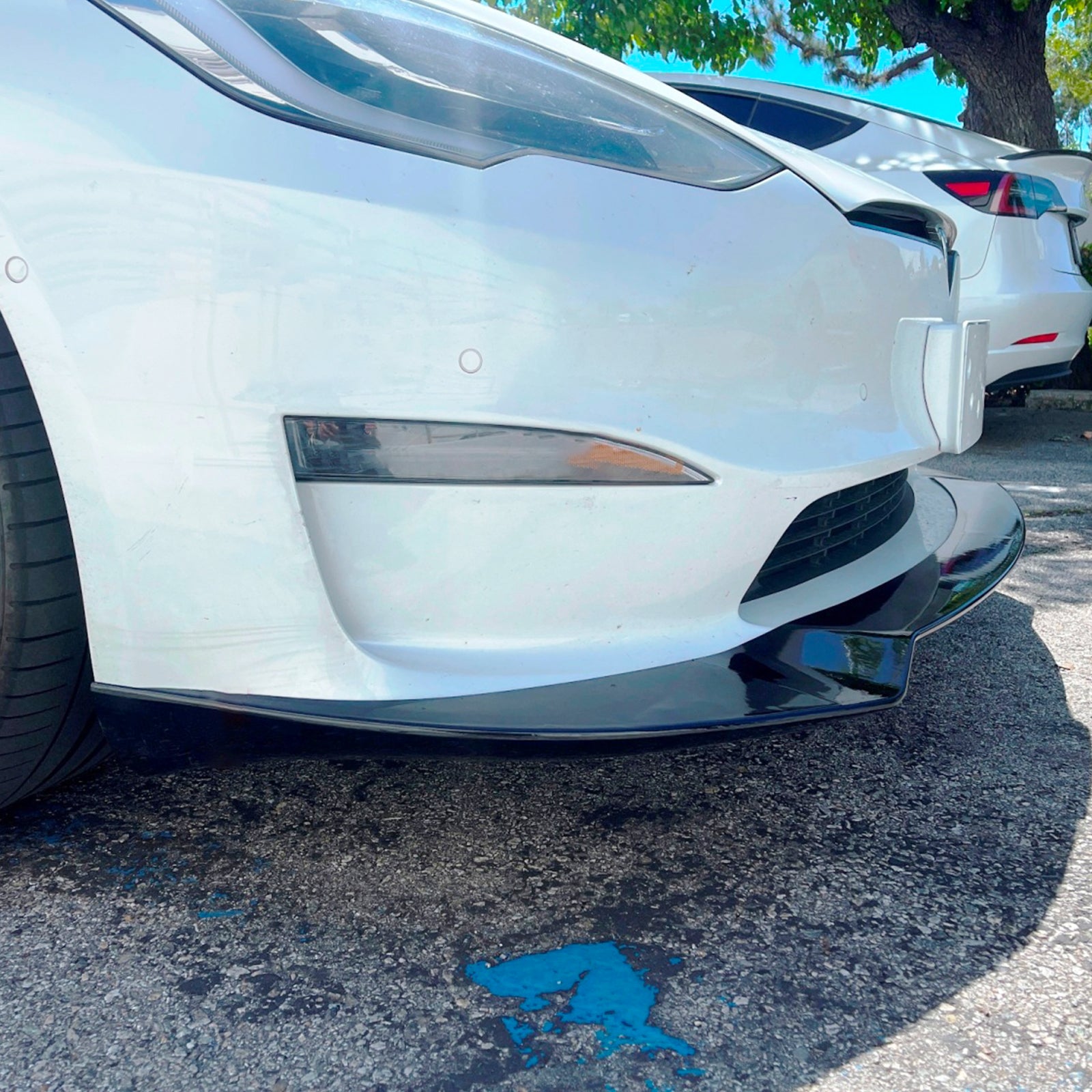 Gloss Black 3PC Front Bumper Lip Spoiler Splitter C2713