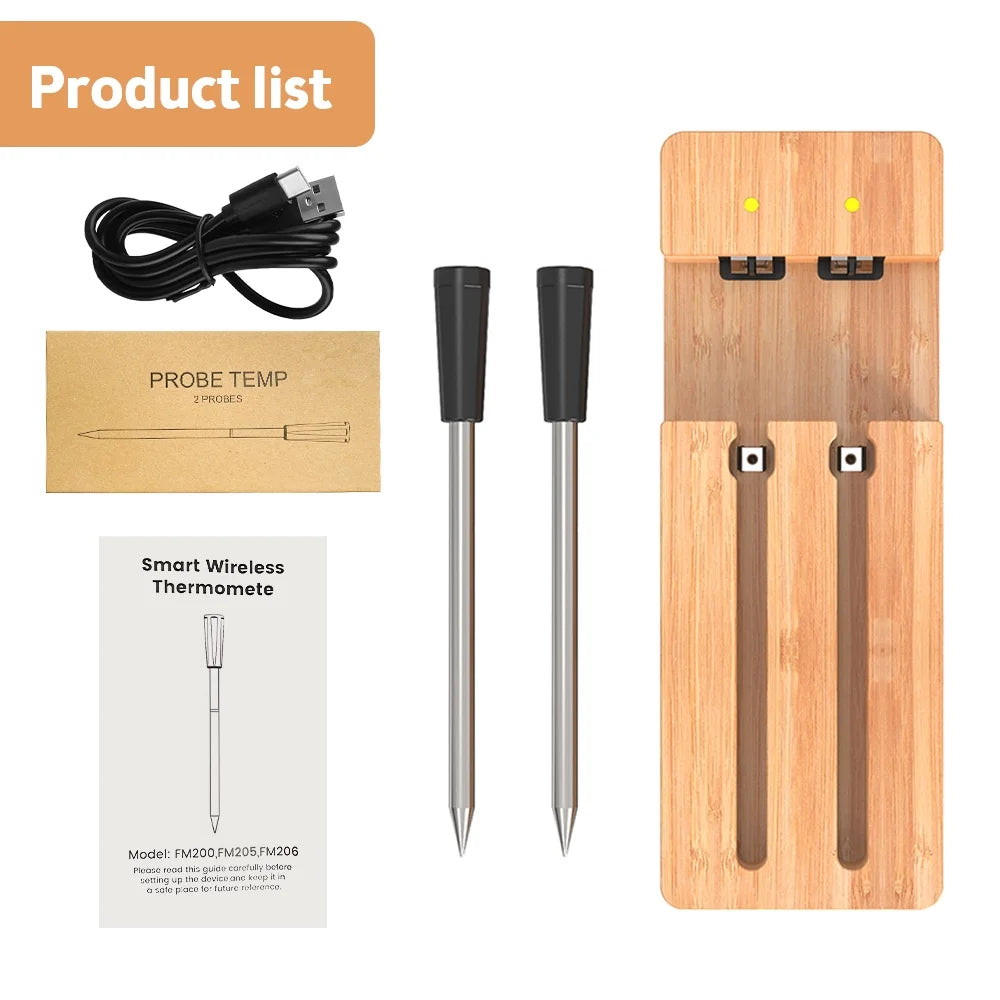 Smart Wireless Meat Thermometer with 2 Probes S787