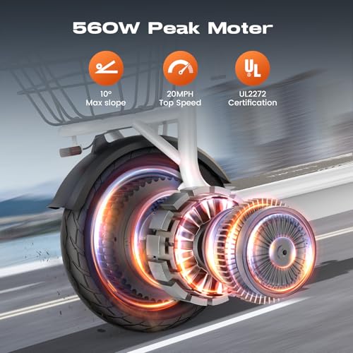 Electric Scooter with Seat, LED Display, 12" Tires, Foldable R9768