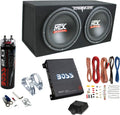 12 Inch 1200 Watt 4 Ohm Dual Loaded Car Audio Subwoofer Package with Sub Enclosure W604224
