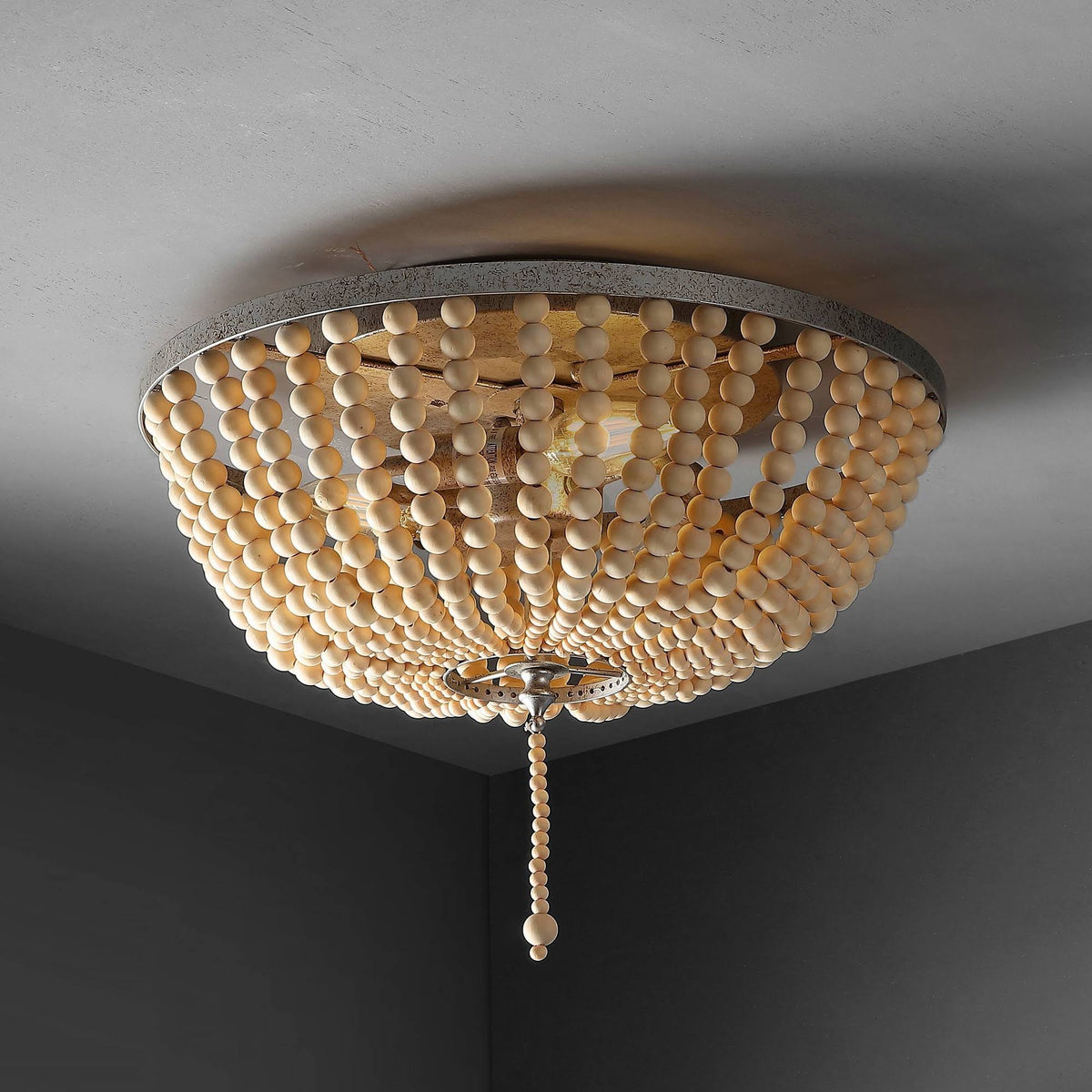 Antiqued Silver LED Flush Mount X846994
