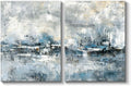 Abstract Canvas Wall Art with Heavy Texture, 18W x 24H x 2 PCS S284