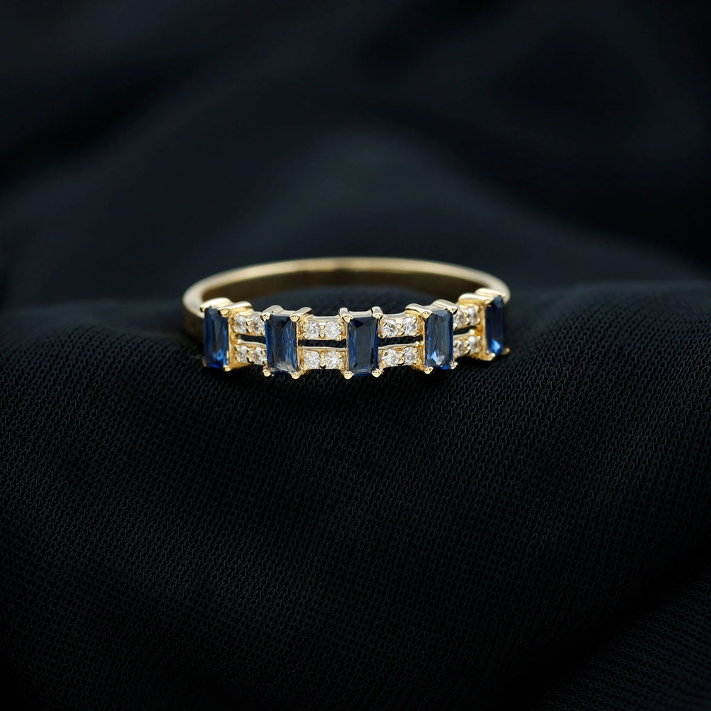 14K Yellow Gold Eternity Ring with Diamond Q676