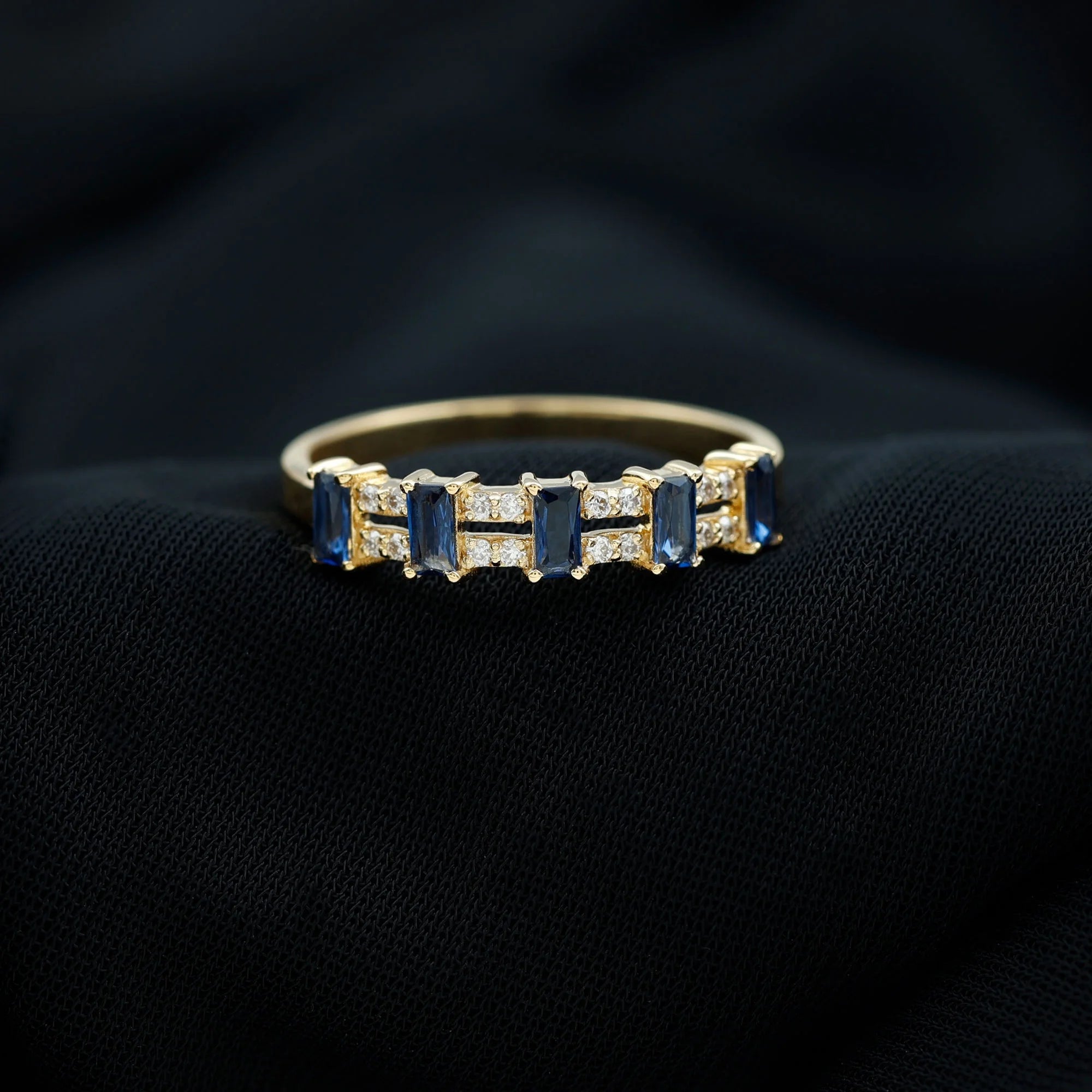 14K Yellow Gold Eternity Ring with Diamond Q676