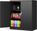 Metal Storage Cabinet Locking Steel Storage Cabinet 42” with Lock and Doors, Adjustable Shelves P76291