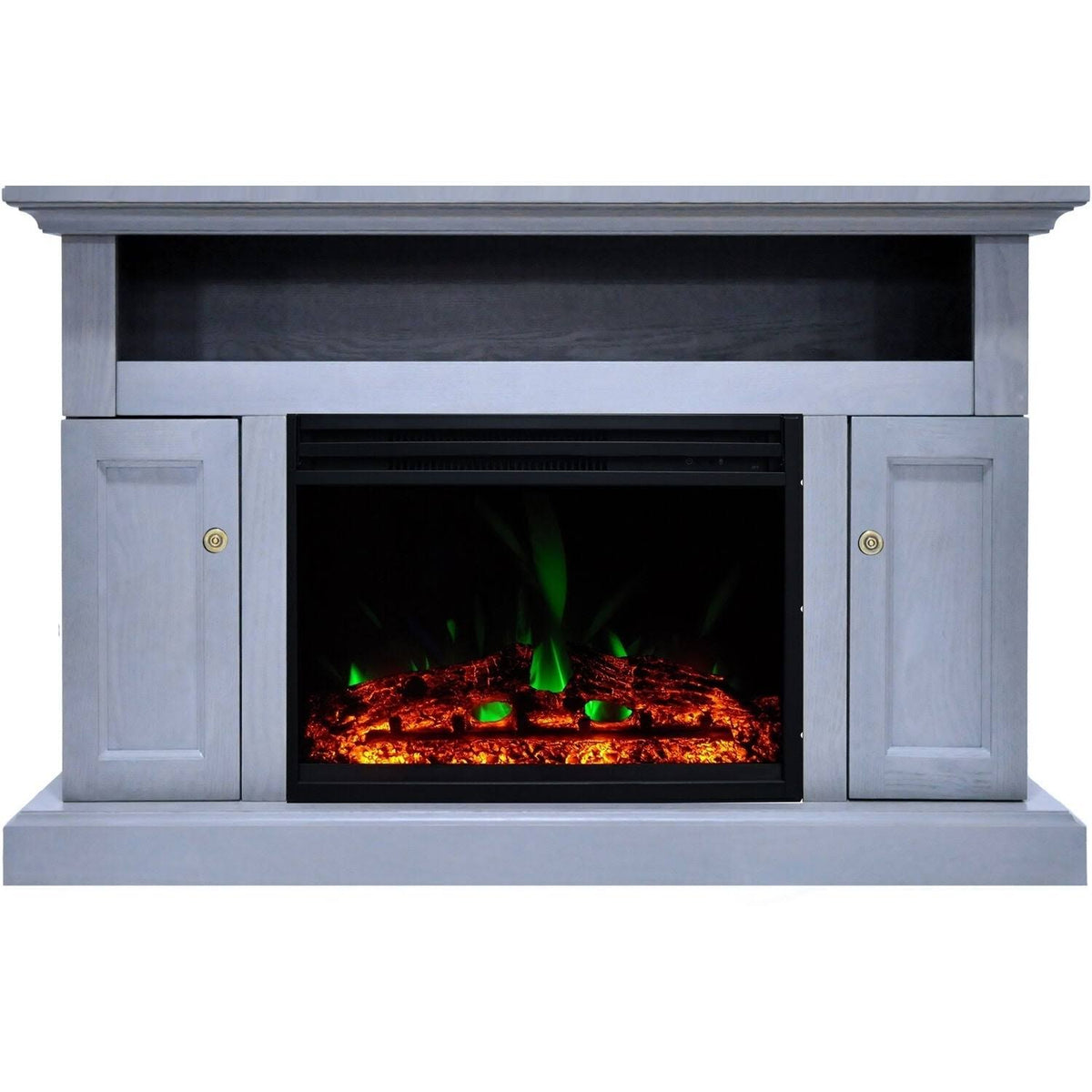 47x22 Blue Electric Fireplace TV Stand G7114