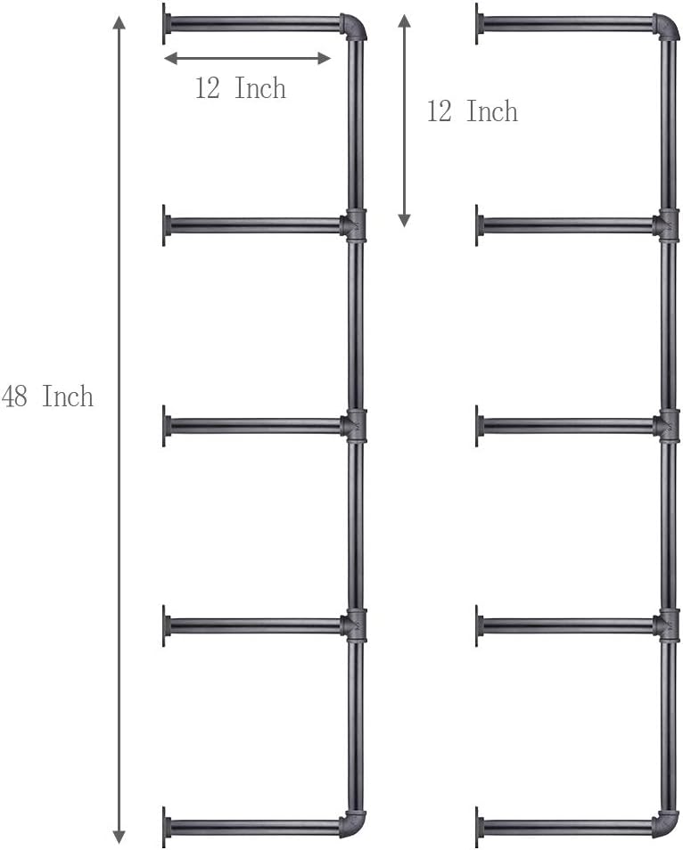 Vintage Industrial Wall Mount Bookshelf Shelving Unit M414