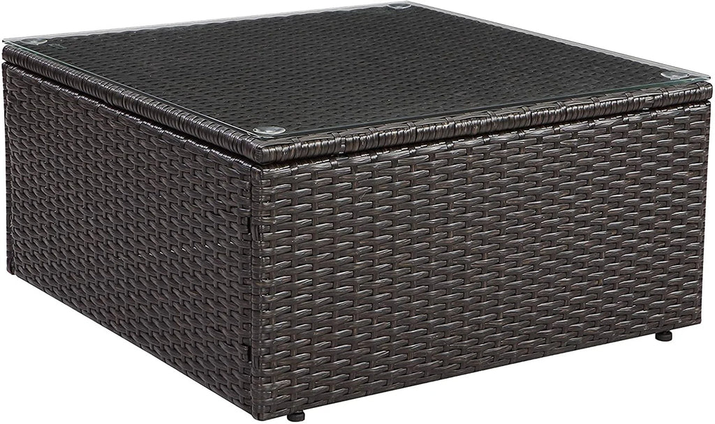 Tan Resin Wicker Modular Sectional A93988