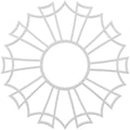 38x22OD x 13 3/8x22ID x 1x22P PVC Pierced Ceiling Medallion T90141