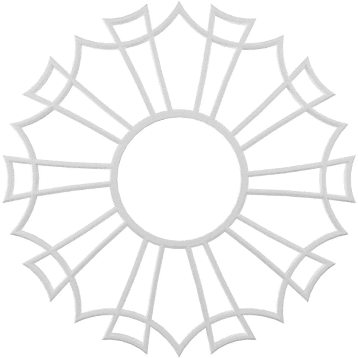 38x22OD x 13 3/8x22ID x 1x22P PVC Pierced Ceiling Medallion T90141