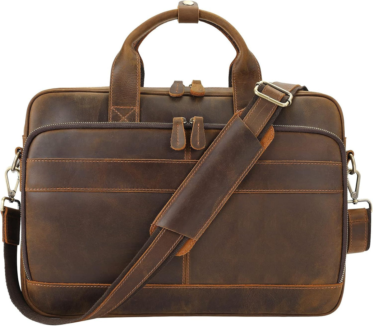 Leather Briefcase Laptop Messenger Bag Z8850