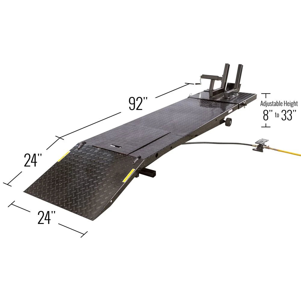 Extra-Long Motorcycle Lift Table with Center Jack O95540