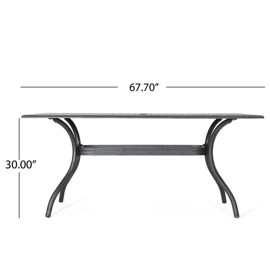 Cast Aluminum Rectangular Dining Table M2945