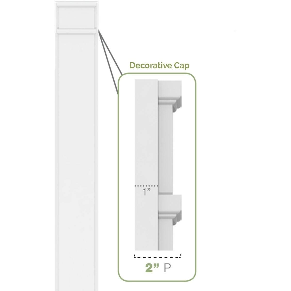 Fluted PVC Pilaster with Decorative Capital & Base (Pair) X916