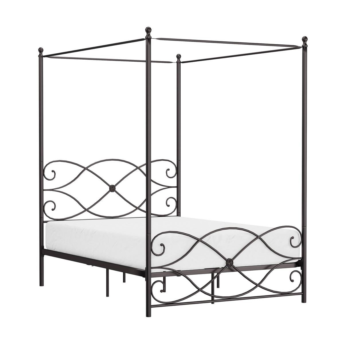Oiled Bronze Metal Canopy Bed - Full N9928