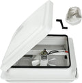 White Lid RV Roof Vent with 12V Vent Fan S5916