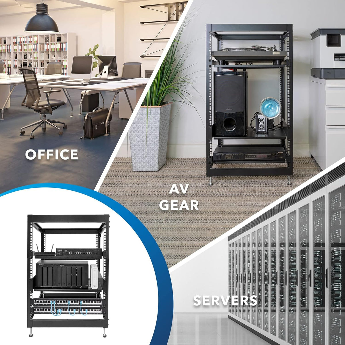 15U Server Rack with 2 Shelves Included G740538