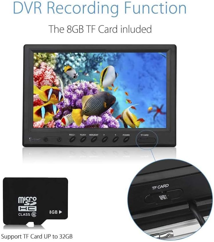 Portable 9 inch LCD Monitor Fish Finder HD 1000TVL Fishing Camera Waterproof Underwater DVR Video Cam 30m Cable 12pcs IR Infrared LED S3504