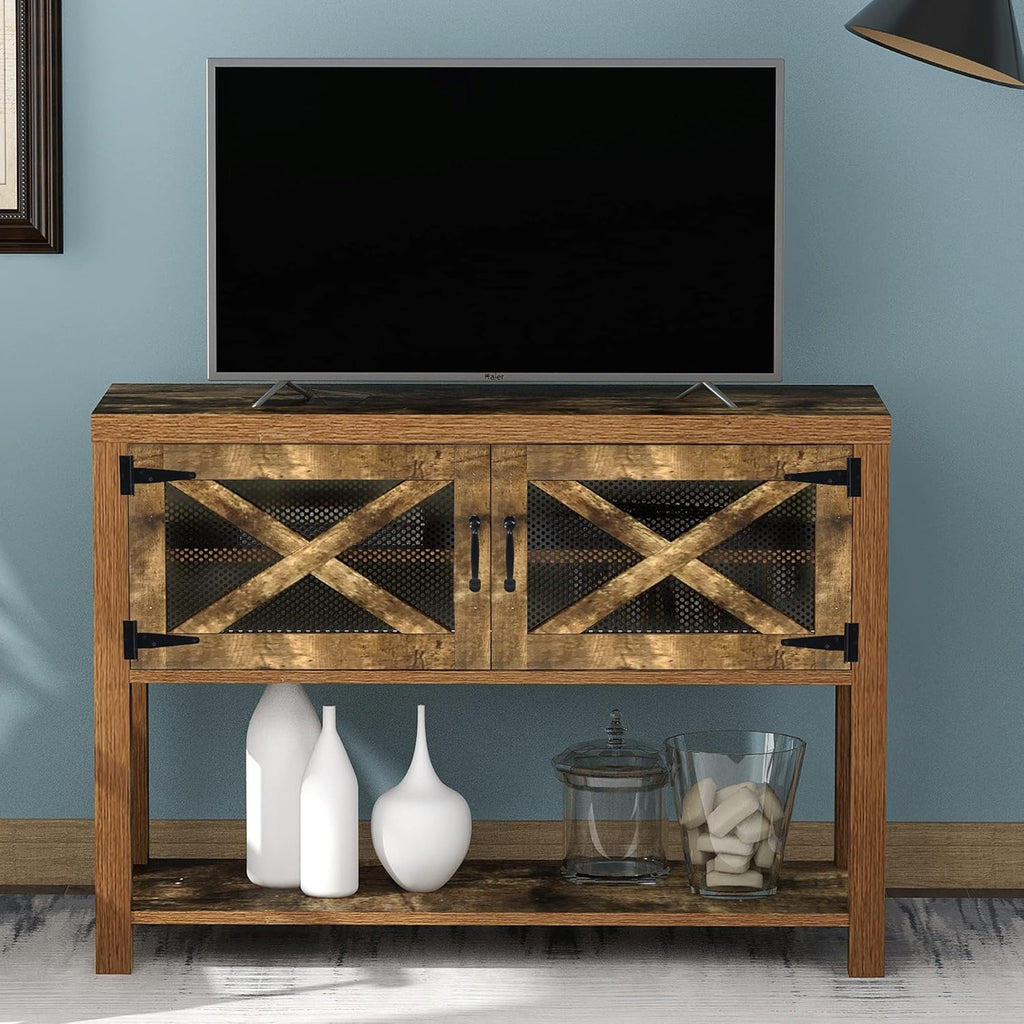 Solid Wood Console Table with 2 Drawers and 1 Cabinet Q483856