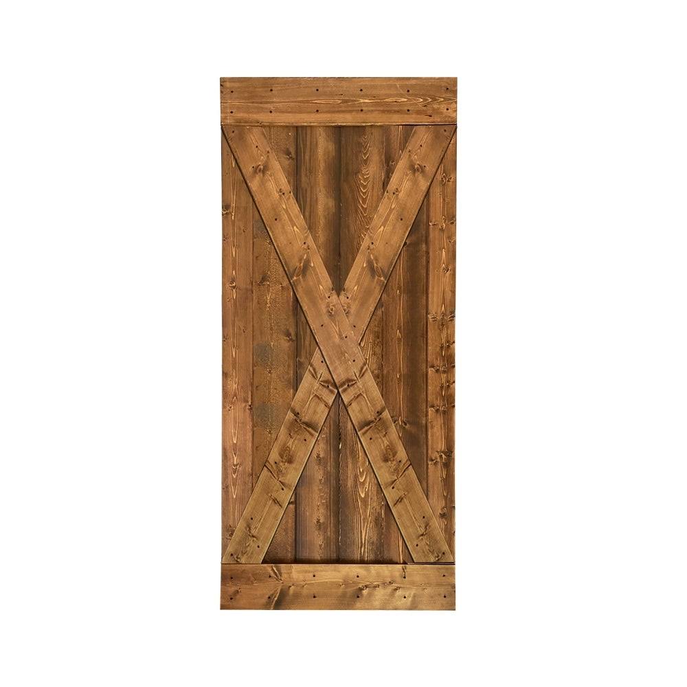 Solid Knotty Pine Wood Interior Sliding Barn Door Slab F328666