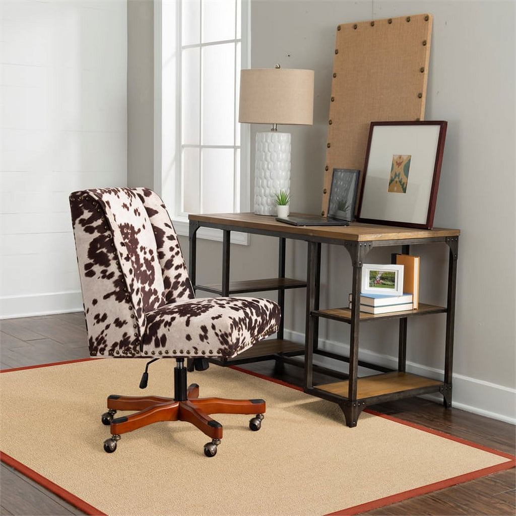 Machine Tufted Wool 5'x8' Rug in Natural and Burnt Orange J342502