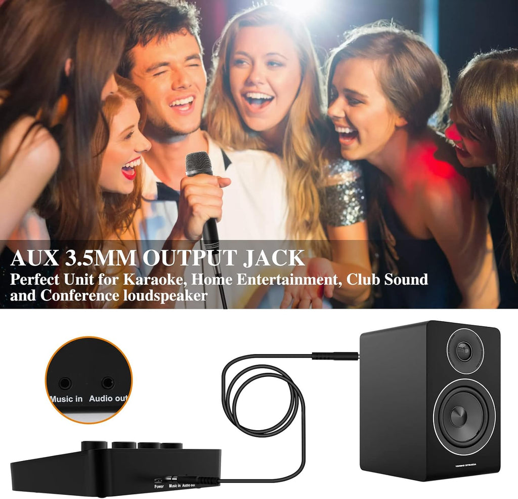Bluetooth Wired Microphone Karaoke Mixer System with HDMI ARC and Optical (Toslink) I630743