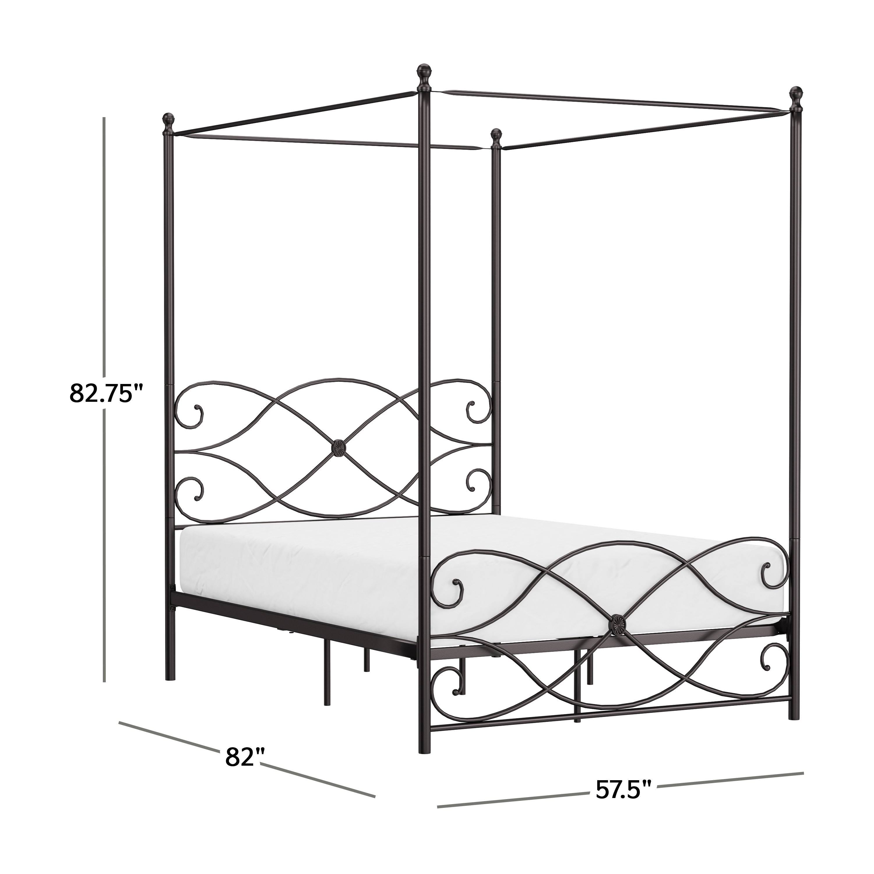 Oiled Bronze Metal Canopy Bed - Full N9928