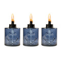 Blue 3-Pack Glass Table Torch N6108