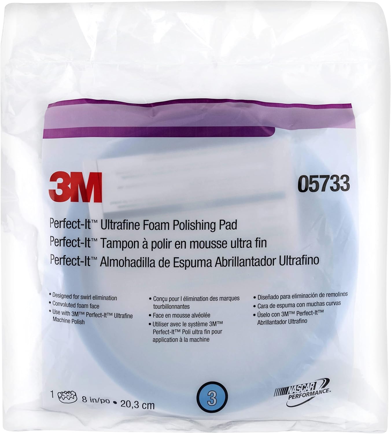 3M Foam Compounding and Polishing Pads Kit, 8 inch, with Microfiber Cloth Pack of 2 U8136
