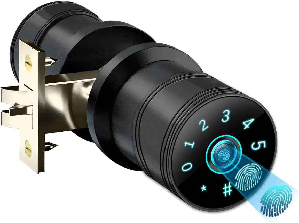 Smart Keyless Entry Door Lock with Bluetooth Fingerprint Deadbolt, Touchscreen Keypad, Card, Keys Y3832