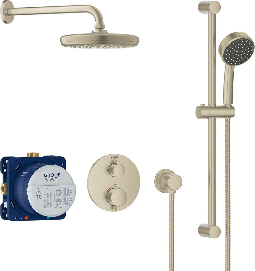 Grohtherm Cube Shower Set with Tempesta 210, Starlight Chrome V76564
