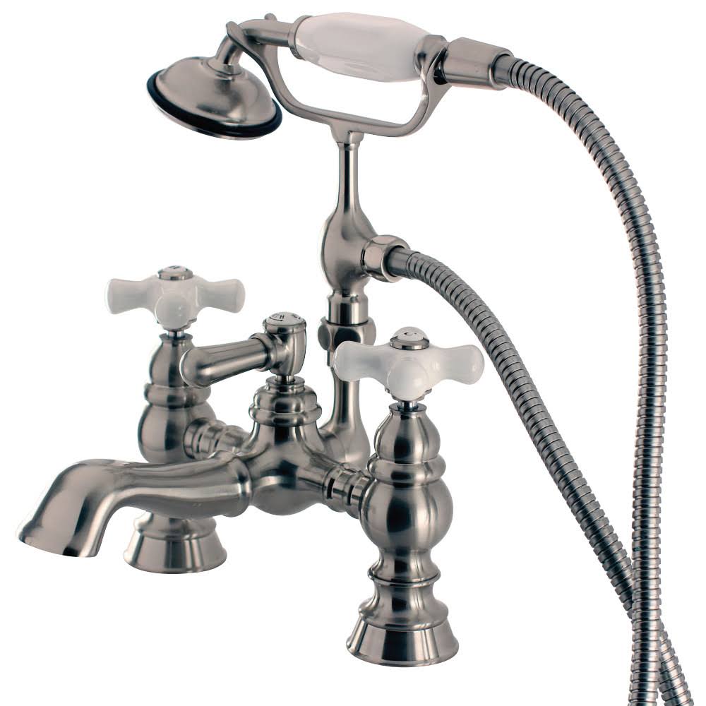 Vintage Deck Mount Clawfoot Tub Filler with Hand Shower B535