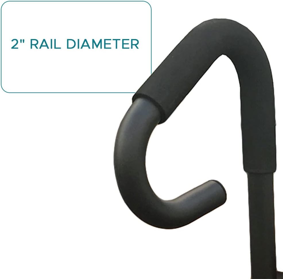 Black Hot Tub Spa Handrail with Undermount Base H4424