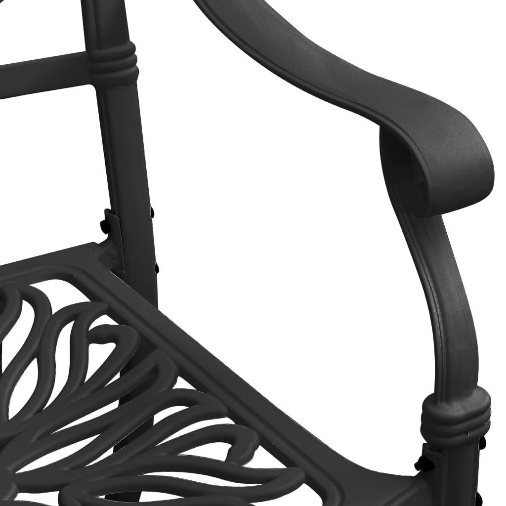 3 Piece Bistro Set Cast Aluminum Black X620332
