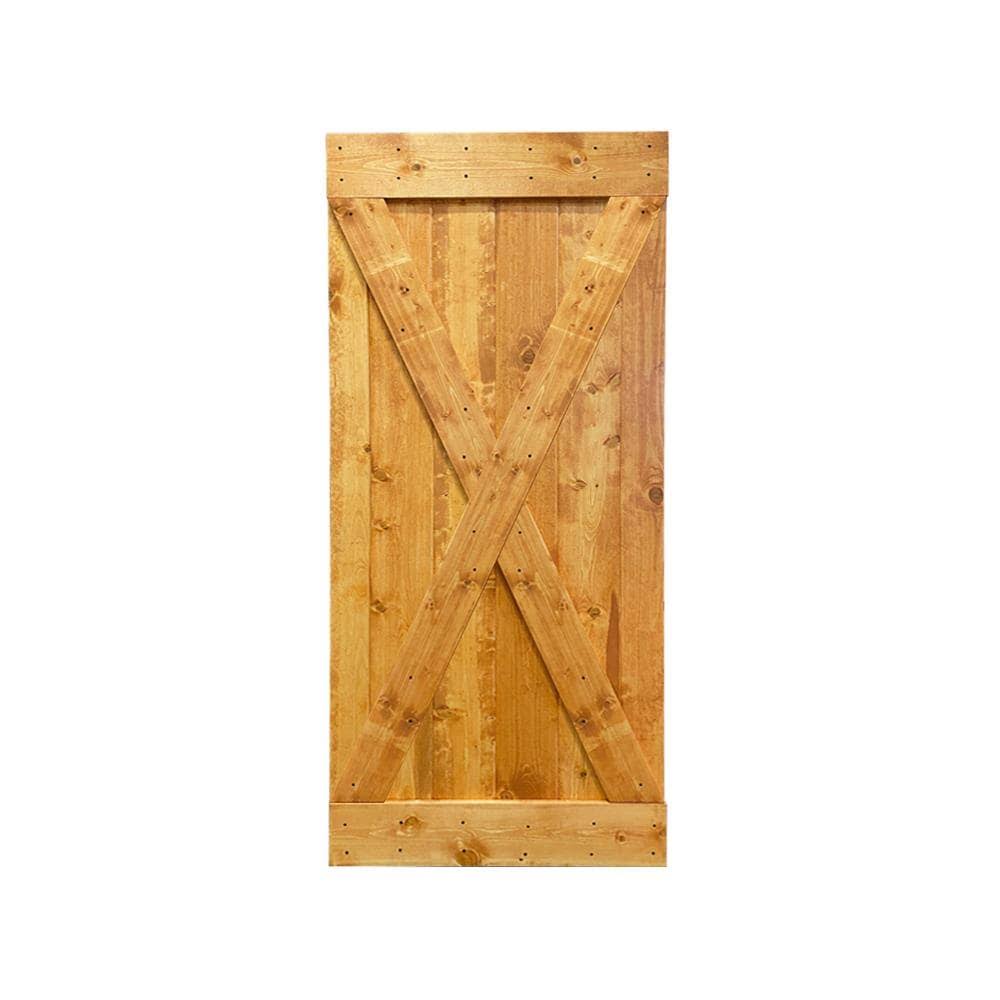 Solid Knotty Pine Wood Interior Sliding Barn Door Slab F328666