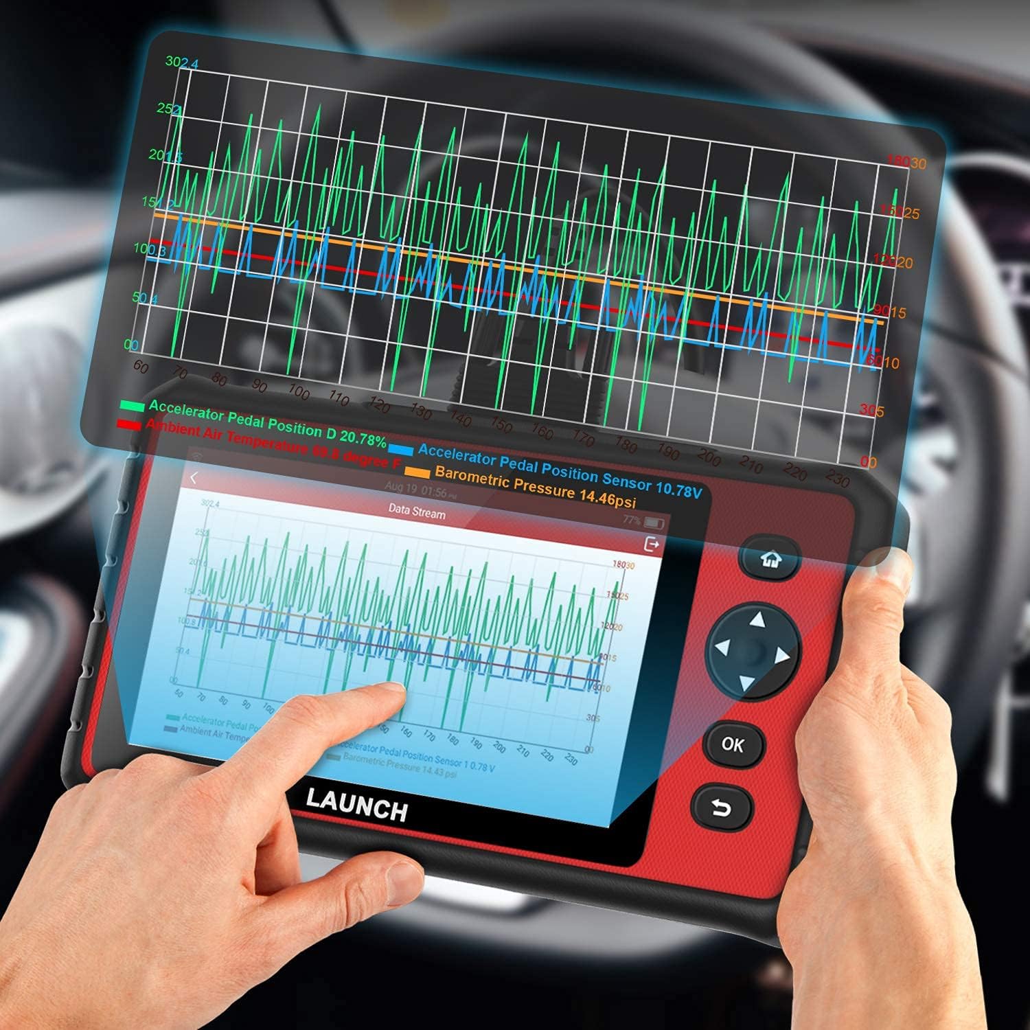 7'' Touch Screen OBD2 Scanner Car Code Reader J94853