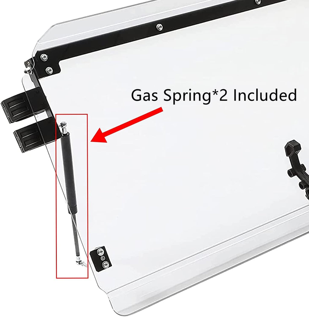 3-IN-1 Front Windscreen Folding Down Flip Clear Vented X232051