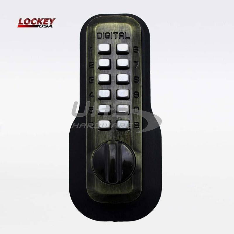 Mechanical Keyless Deadbolt Lock; Bright Chrome (Grey) P469026